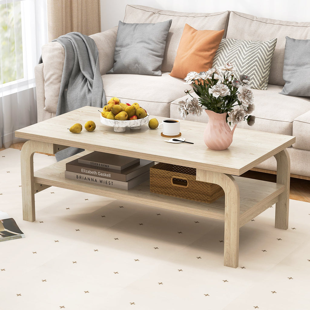 47 Inches Accent Rectangular Coffee Table for Living Room