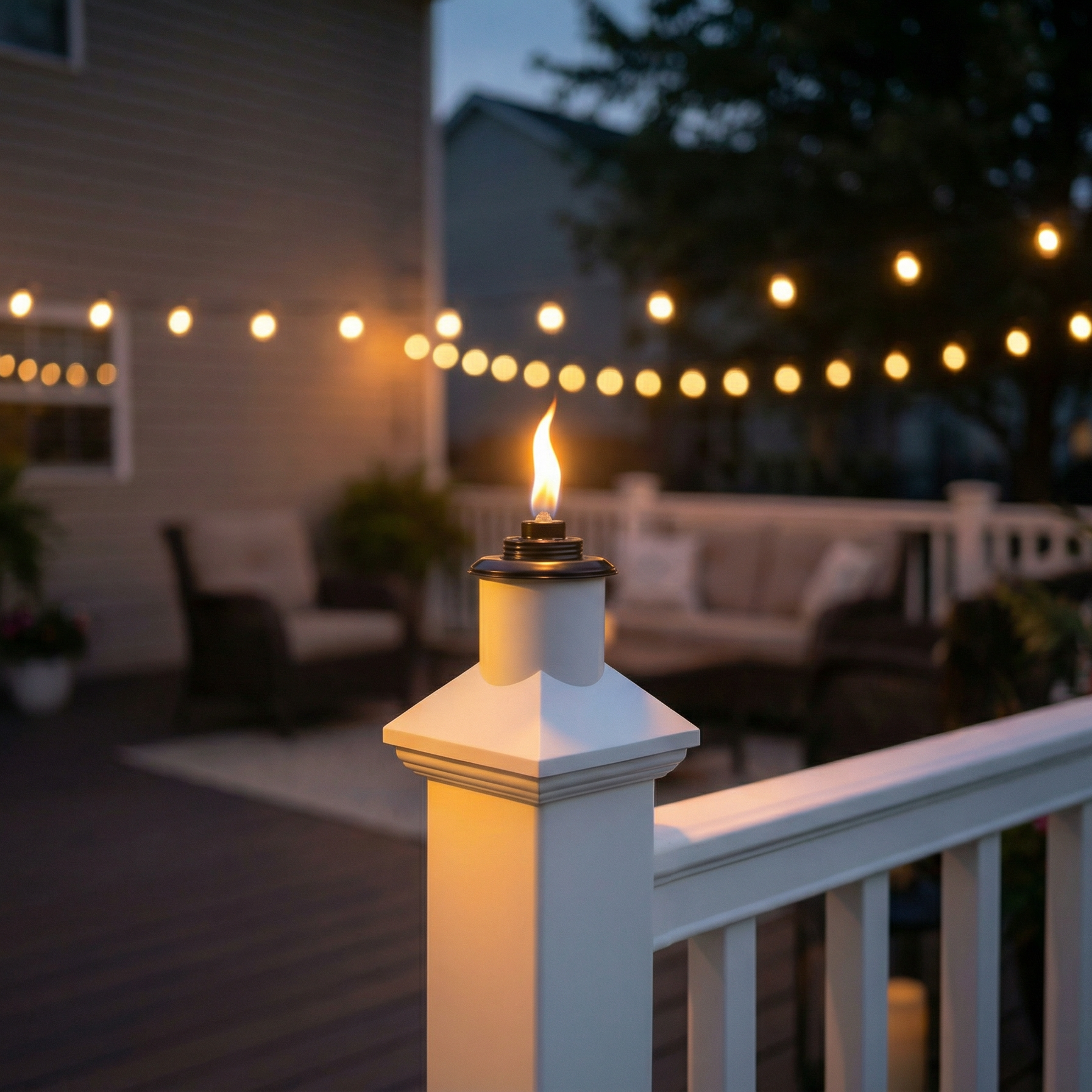 BuzzCaps (4) Four Pack - The Original Mosquito Repellent Outdoor Torch Post Cap