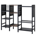 Garden Tool Organizer with Wooden Shelves for Garage and Shed