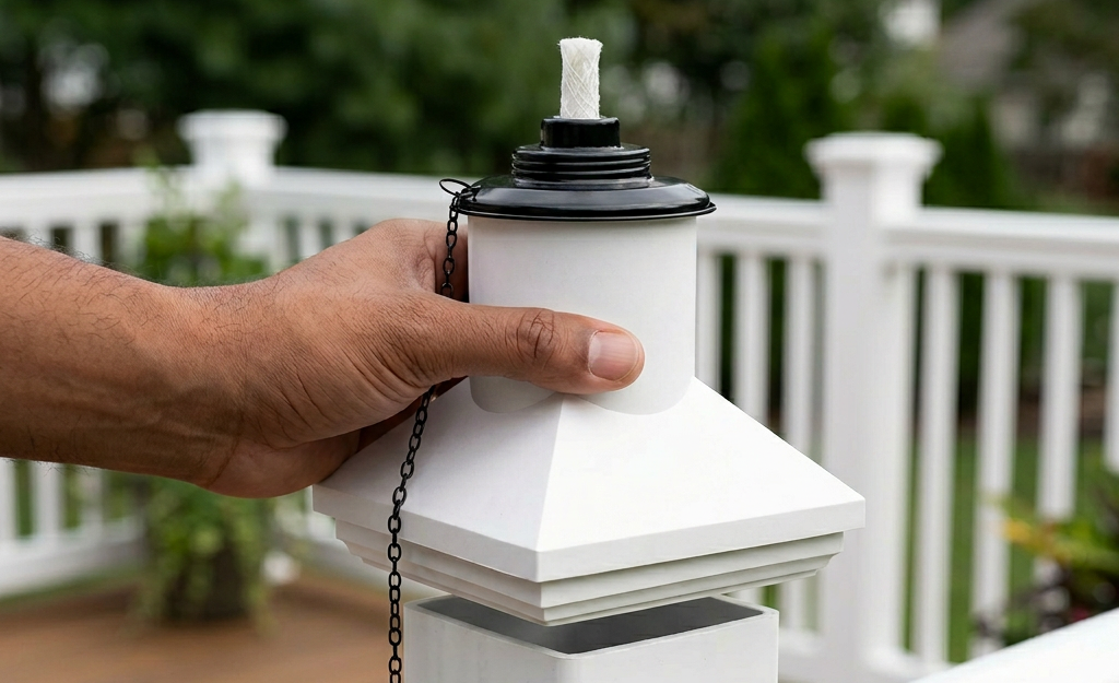 BuzzCaps (4) Four Pack - The Original Mosquito Repellent Outdoor Torch Post Cap