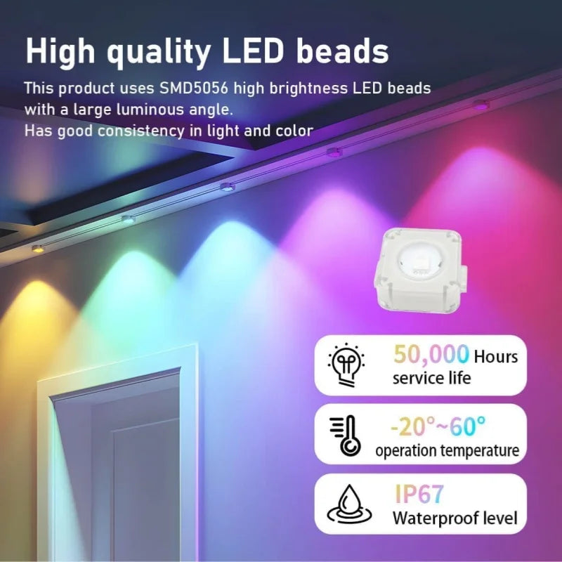Permanent Eaves LED RGB Outdoor String Lights