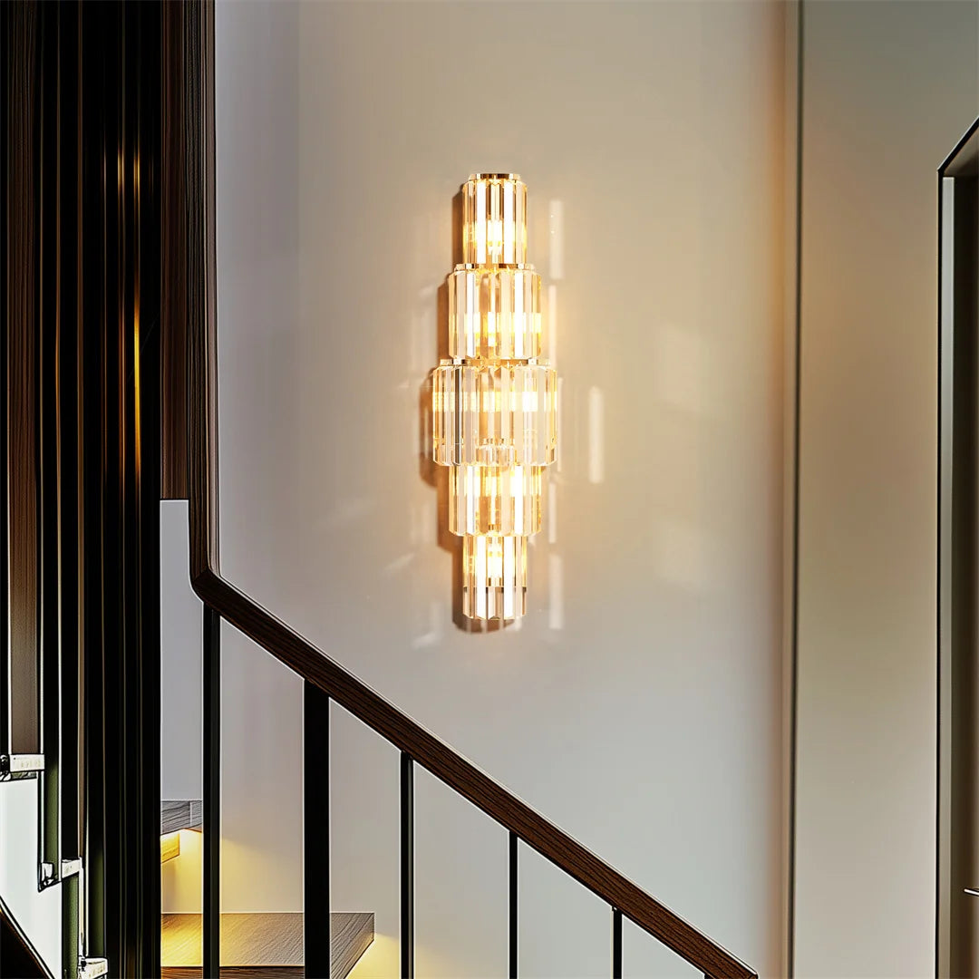 3-Layer Wall Crystal Sconce