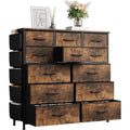 Tall 12 Soft Fabric Drawers Dresser