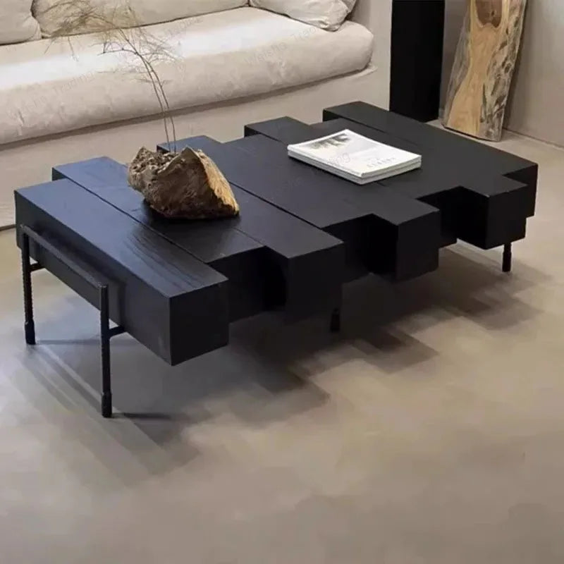 Creative Designer Coffee Table Soild Wood Antique Clear Nordic Modern Vintage Coffee Table Simple Couchtisch Room Decorations