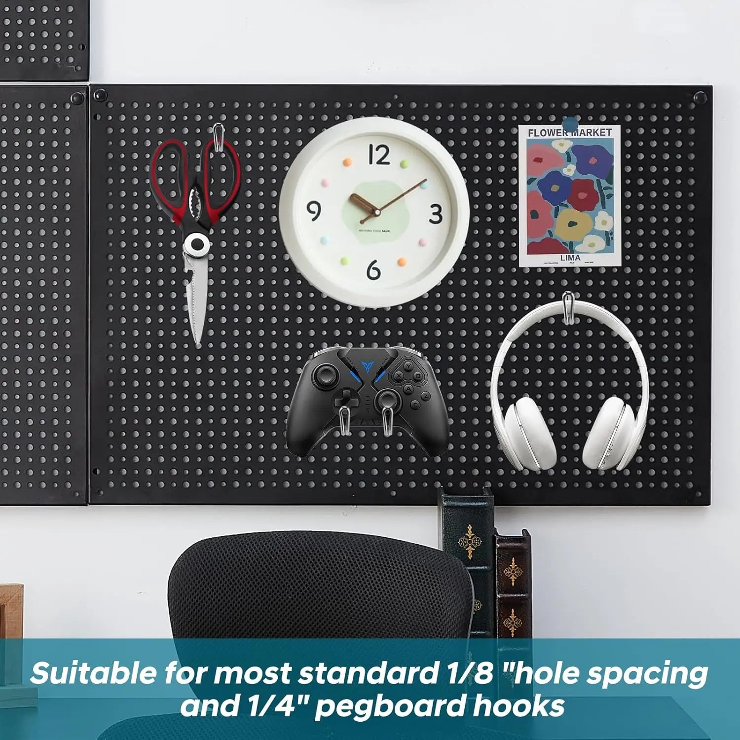 3 Pack 16"x24" Metal Peg Board for Garage/Home Storage