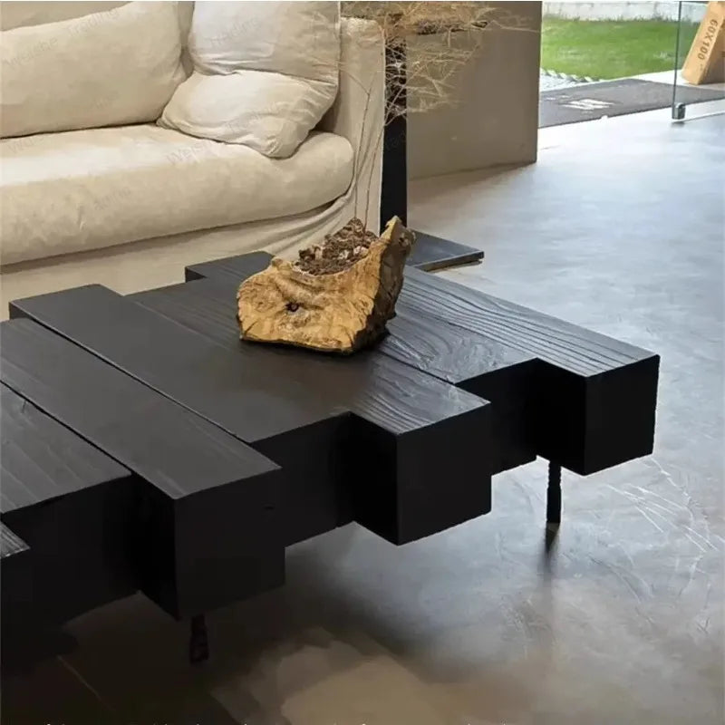 Creative Designer Coffee Table Soild Wood Antique Clear Nordic Modern Vintage Coffee Table Simple Couchtisch Room Decorations