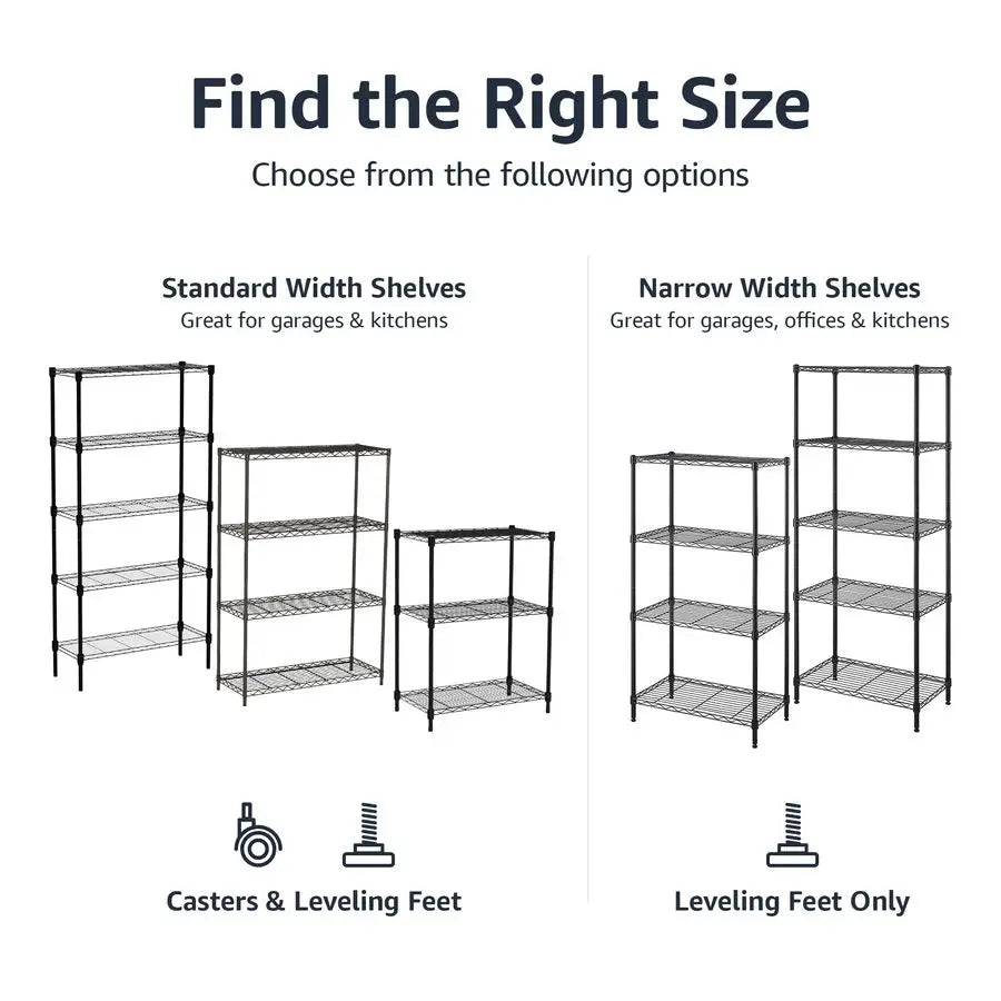 Heavy Duty Garage Shelving Storage Rack with 4 Wheel Casters