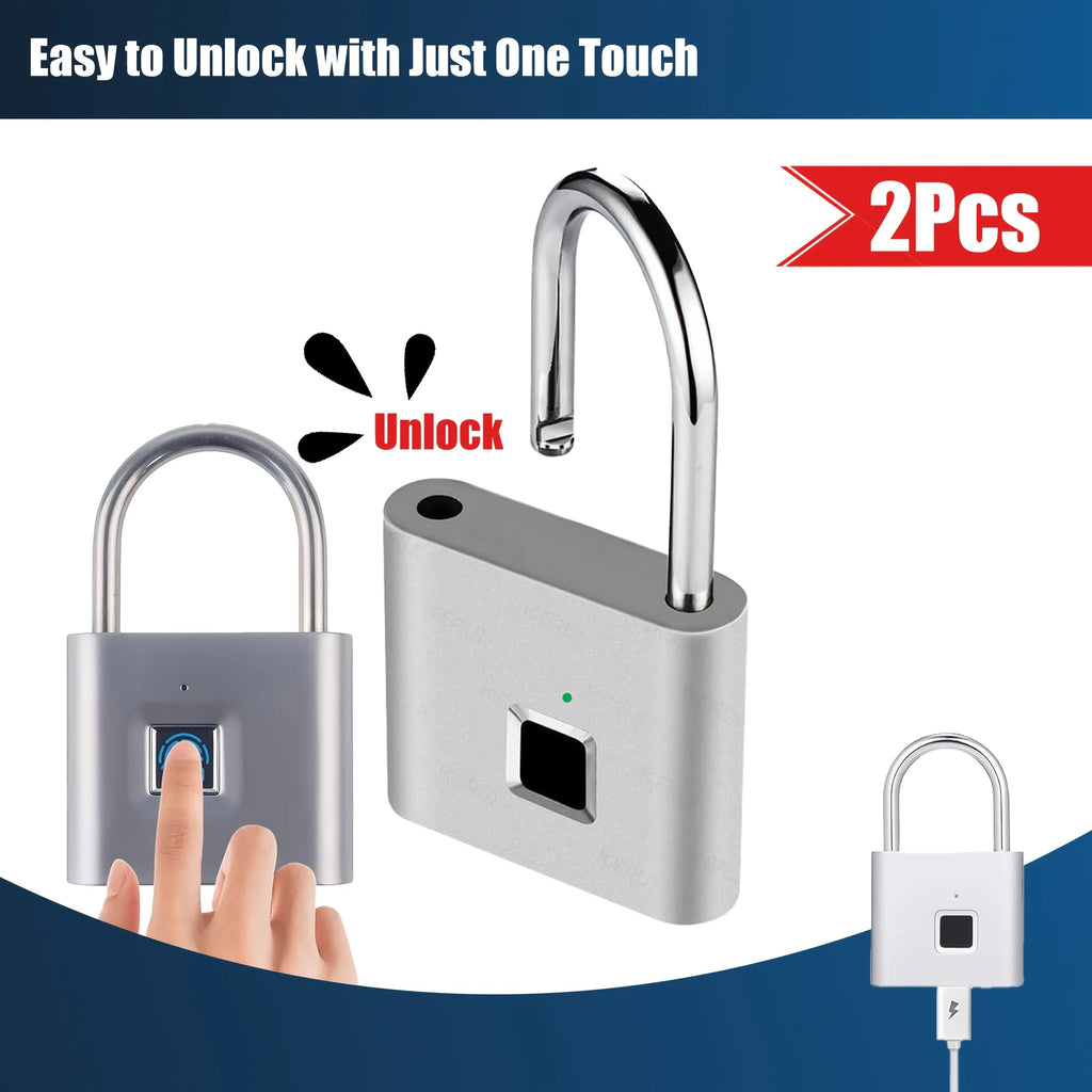 Mini Smart Fingerprint Padlock, Anti-Theft Protection