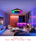 23-Inch Black Ceiling Fan Light with Dimmable RGB
