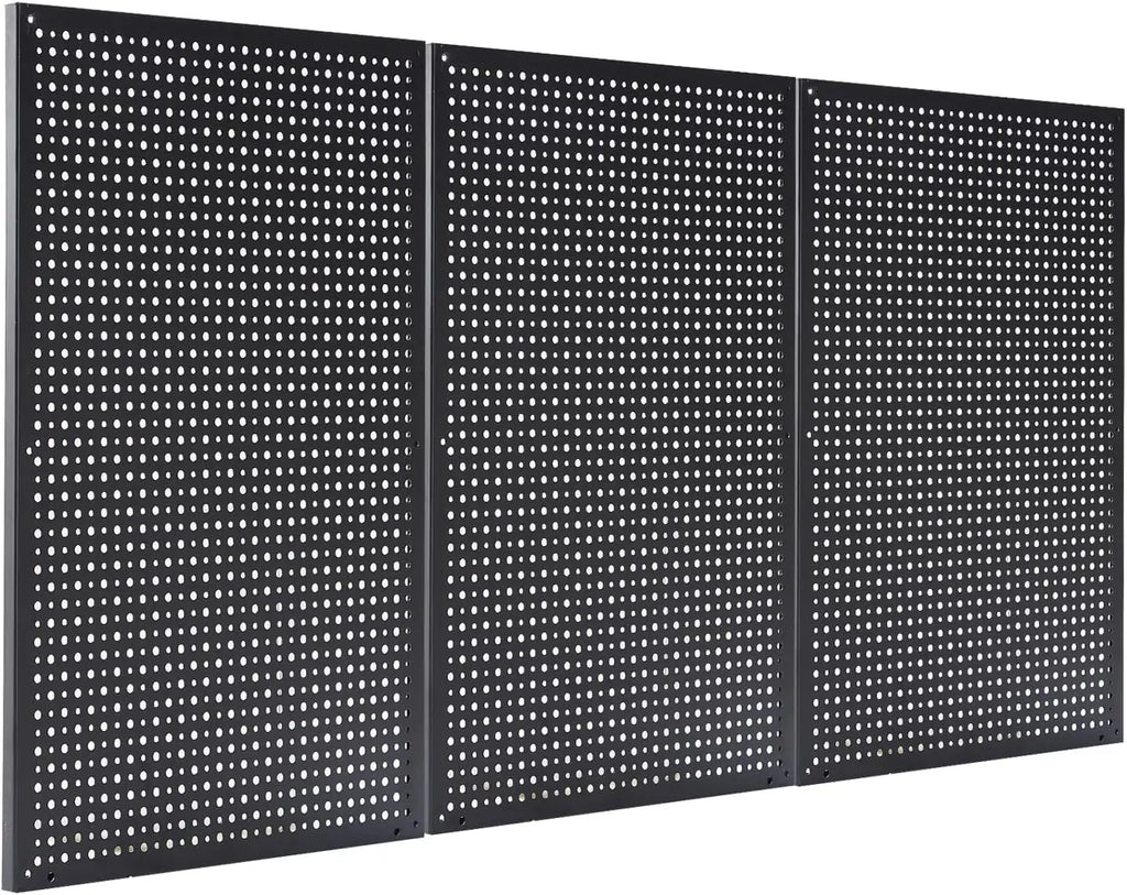 3 Pack 16"x24" Metal Peg Board for Garage/Home Storage