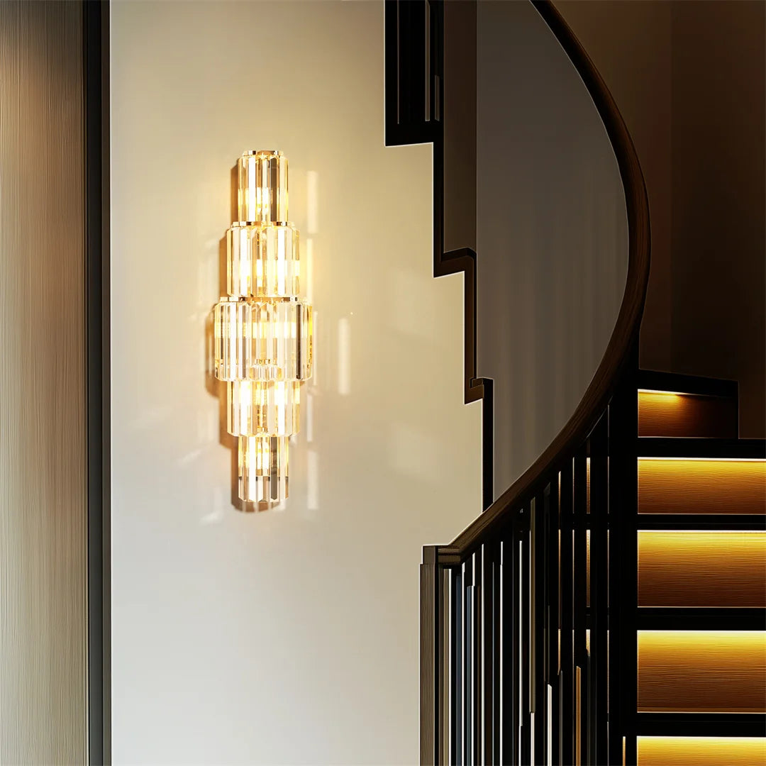 3-Layer Wall Crystal Sconce