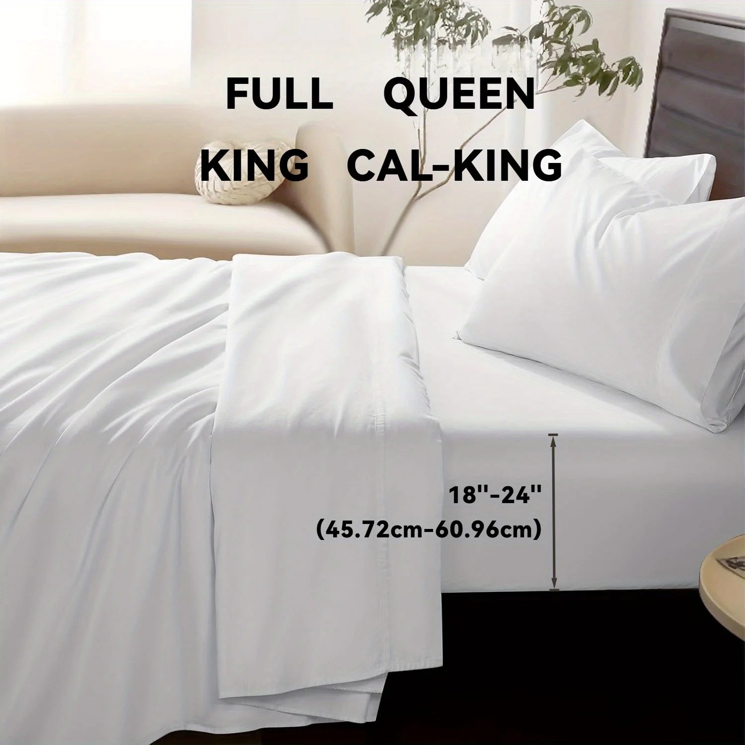 100% Egyptian Cotton Set 600TC Deep Pocket