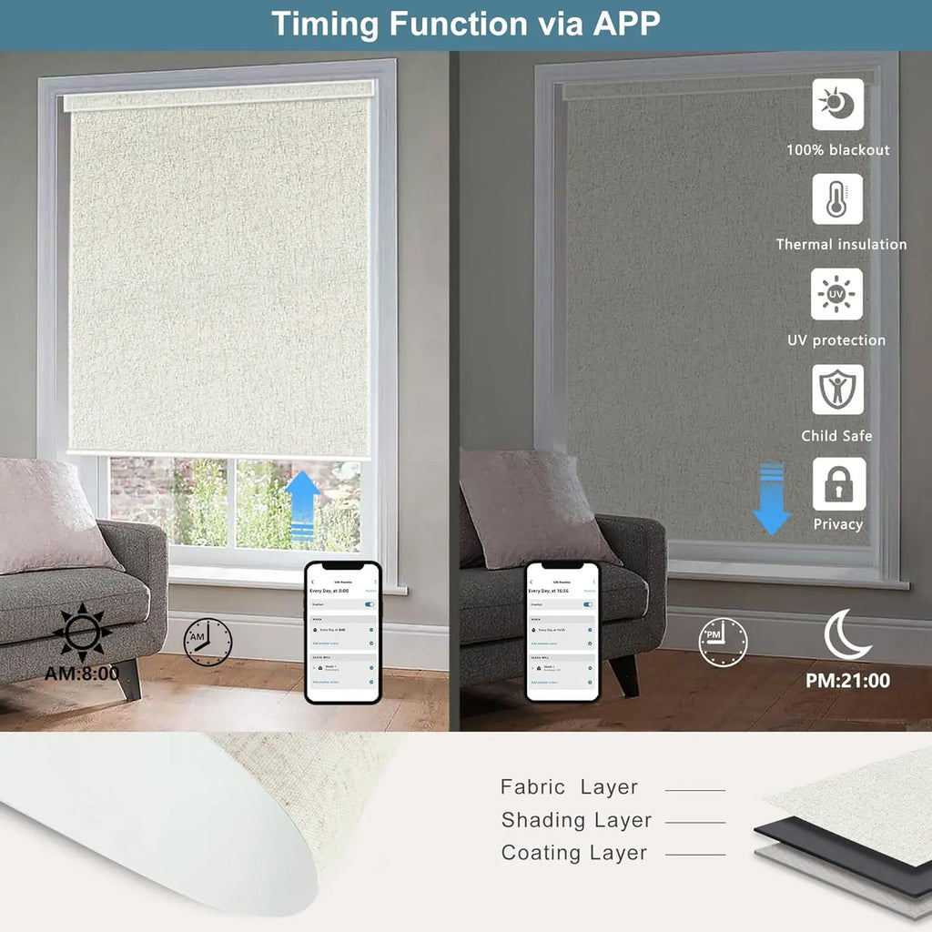 Modern Smart Wireless Remote Control Zebra Blinds