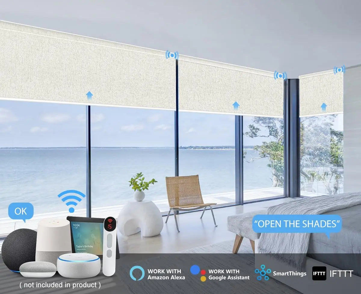 Modern Smart Wireless Remote Control Zebra Blinds