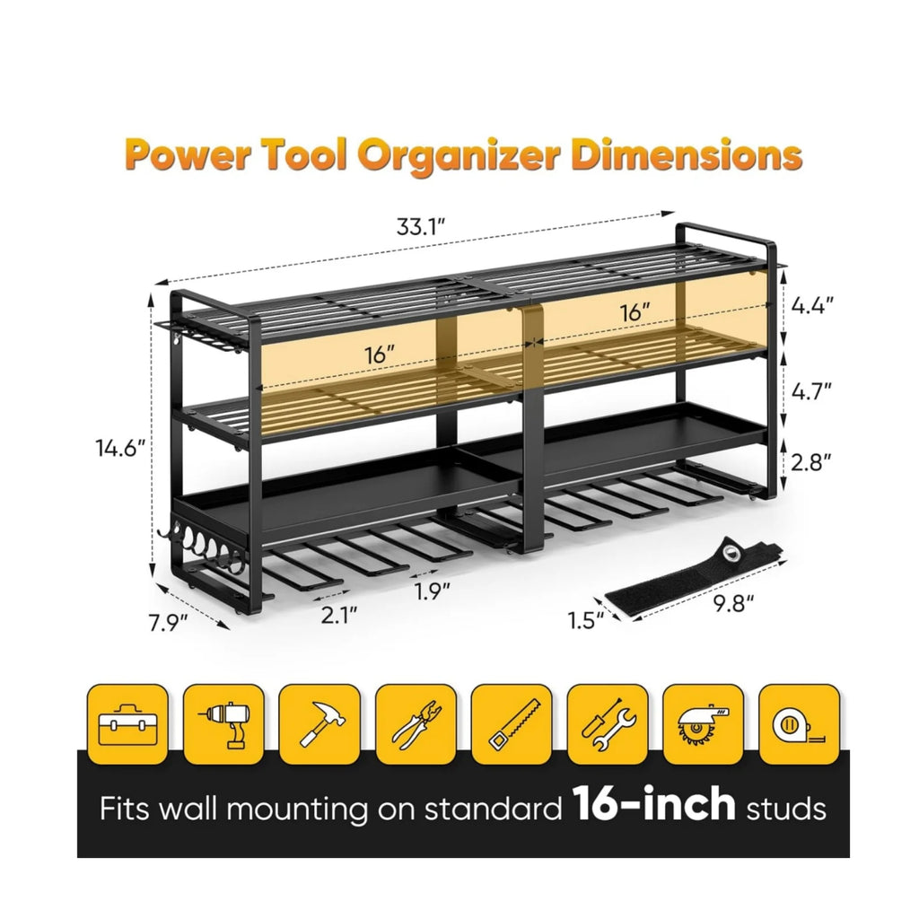 Power Tool Organizer Wall Mount