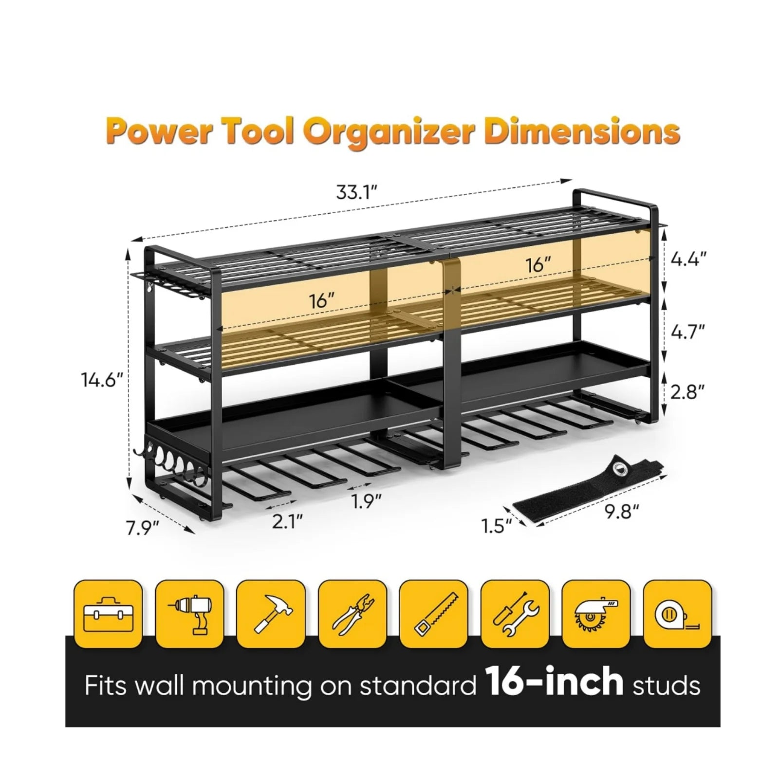 Power Tool Organizer Wall Mount
