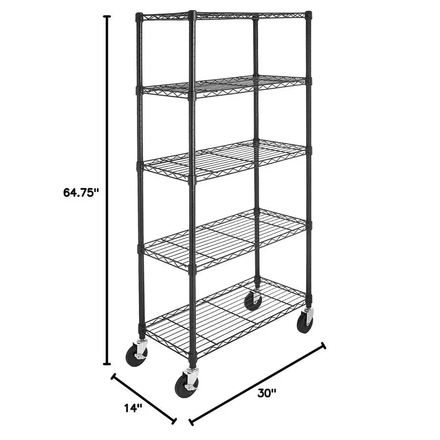 Heavy Duty Garage Shelving Storage Rack with 4 Wheel Casters