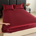 1Pc Satin Elastic Fitted Sheet