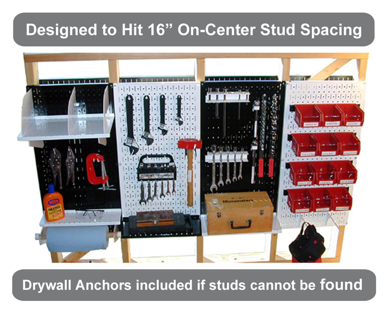 Metal Pegboard Pack - Two 32in x 16in Pegboard Tool Boards