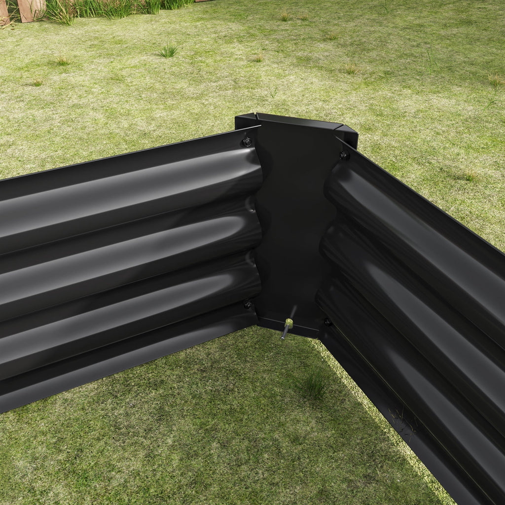 Raised Garden Bed Outdoor 6×3×1 ft Metal Raised Rectangle Planter Bed