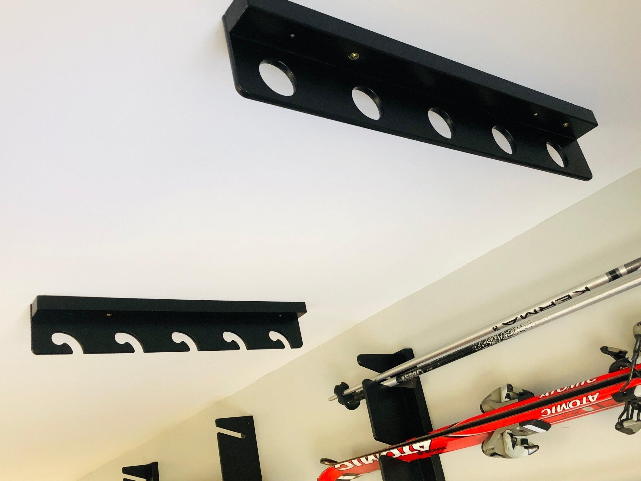 Wall-Mounted Fishing Rod Rack for Garage or Ceiling Storage