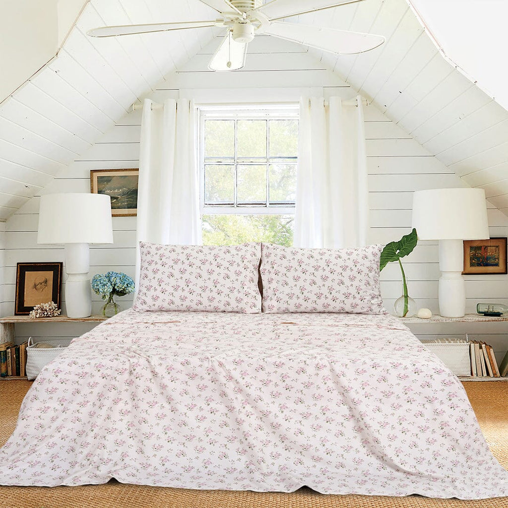 Sleepdown 100% Cotton Bed Sheet Set, Ultra Soft Percale Bed Sheets, Durable, Cool & Crisp 144 Thread Count Fabric
