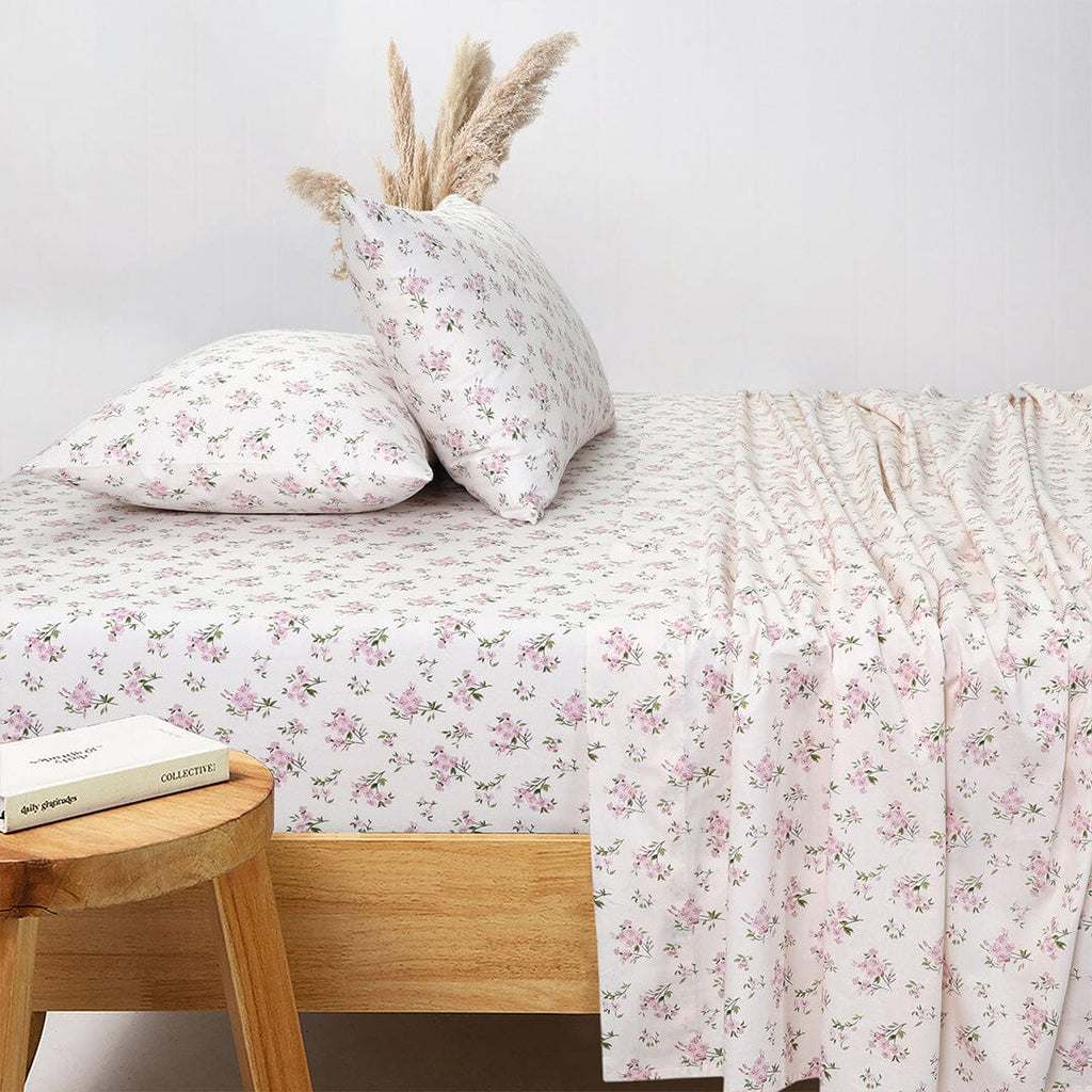 Sleepdown 100% Cotton Bed Sheet Set, Ultra Soft Percale Bed Sheets, Durable, Cool & Crisp 144 Thread Count Fabric