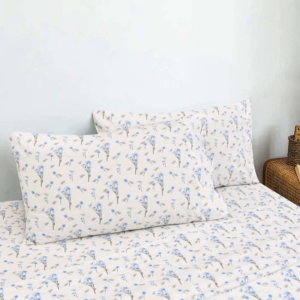 Sleepdown 100% Cotton Bed Sheet Set, Ultra Soft Percale Bed Sheets, Durable, Cool & Crisp 144 Thread Count Fabric